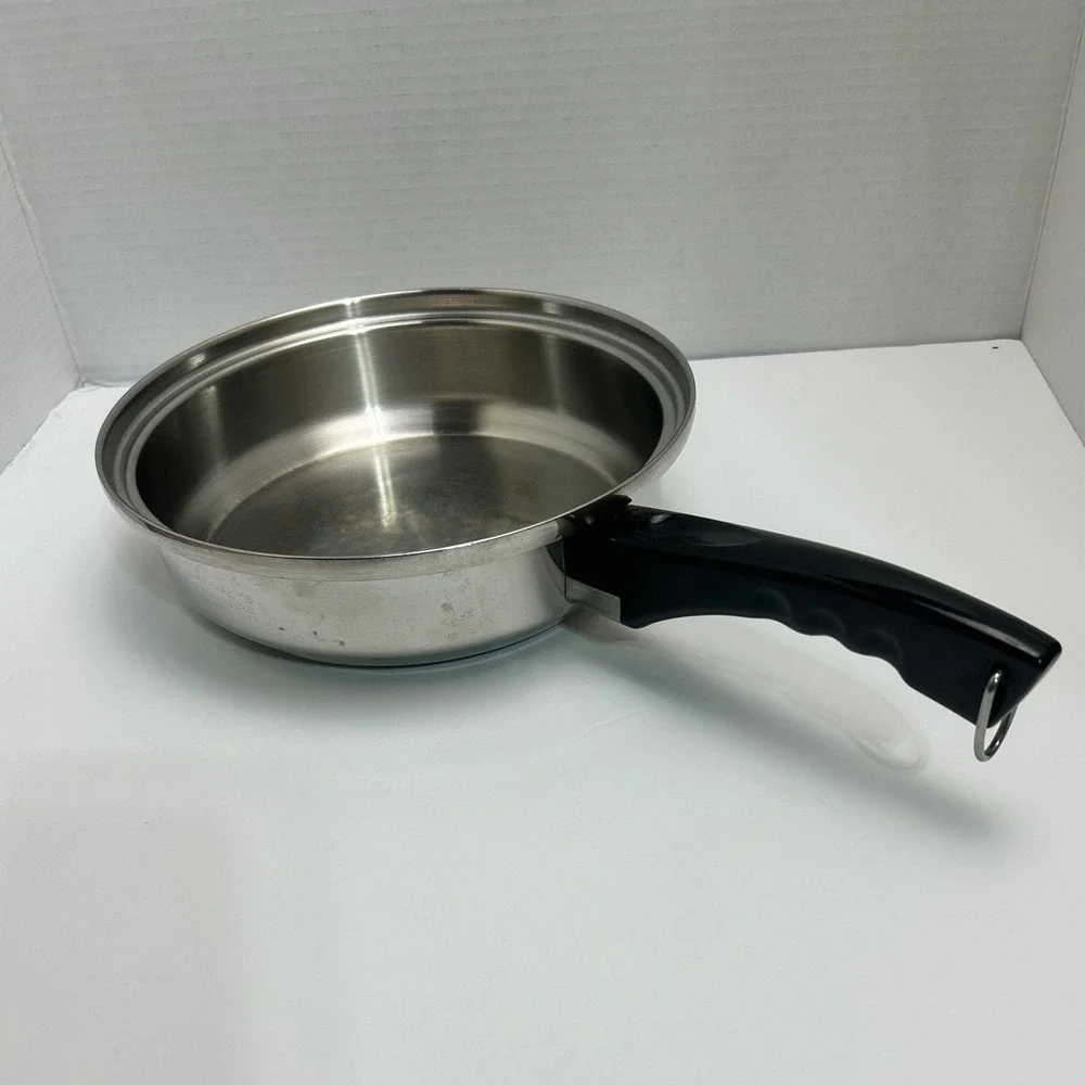 Lustre Craft Skillet Pan Silver Stainless Steel 5-Ply Multi Core USA 8.5 Inch